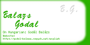 balazs godal business card